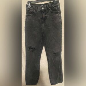 Stylish Black Distressed Jeans